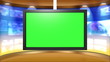 Virtual TV Studio News Set