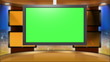Virtual TV Studio News Set