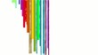 Colored decoration stripes painting animaation Colored decoration stripes painting animaation