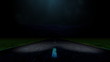 Traveling down a road in a storm