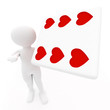 girl with white dice in hearts girl with white dice in hearts