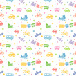 Seamless pattern toy-transport Seamless pattern toy-transport