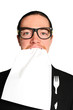 Hungry businessman