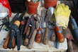 Pile of small gardening tools equipment Pile of small gardening tools equipment