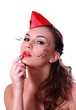 Girl with artistic makeup Girl with artistic makeup