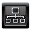 Network metal icon
