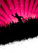 Happy people having fun in an abstract background
