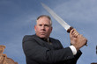 Sword Wielding Businessman