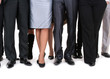 Many legs of a businesspeople sanding together. Many legs of a businesspeople sanding together.
