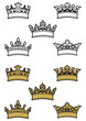 Heraldic crowns and diadems