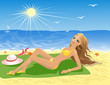 nice girl on the Beach.