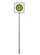 Haltestellenschild + Pfad