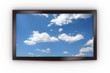 Front of a wall-mounted stylish LCD TV