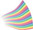 A colorful vector rainbow decoration in wavey curves A colorful vector rainbow decoration in wavey curves