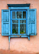 landestypisches sibirisches Holzfenster