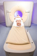 Patient ready for a ct scan