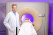 Doctor doing tomography
