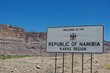 Namibia - Grenzschild