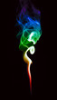 Photo: colored smoke isolated on black background colored smoke isolated on black background