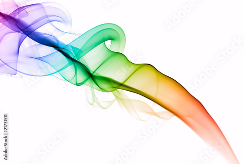 Photo: colored smoke isolated on white background colored smoke isolated on white background