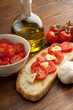 bruschetta with ingredients