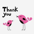 simple thank you card with bird