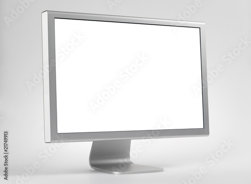 Illustration: Monitor alu,isoliert mit pfaden Monitor alu,isoliert mit pfaden