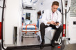 Doctor writing  sms