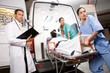 Paramedics with a stretcher