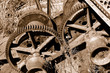 Vintage Gears from Military Outpost at Koko Crater, Hawaii
