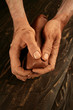 pottery craftmanship potter hands work clay pottery craftmanship potter hands work clay