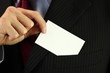 Business man with card