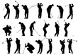 Golf silhouettes