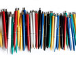 Colored pens line