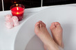 Woman's feet in a bath Woman's feet in a bath