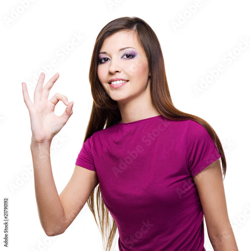 Photo: beautiful woman with big idea beautiful woman with big idea