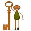 goblin with old key