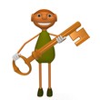 goblin with old key