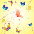 butterflies in spring vector