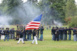 Union color guard displays the flag Union color guard displays the flag