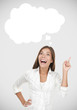 Thinking woman having an idea