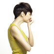 Pretty girl with short hair