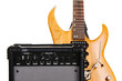Electric guitar with amplifier