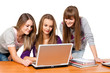 girl students with notebook