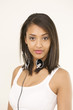 Cute female with headset