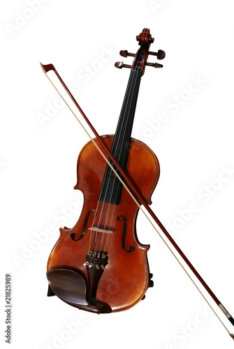 Photo: Violin and Bow - clipping path Violin and Bow - clipping path