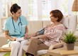 Nurse measuring blood pressure