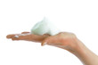 Hand mit Schaum Hand mit Schaum