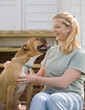 Photo: Pretty Girl With Her Dog Pretty Girl With Her Dog