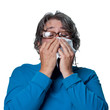 Woman sneezing